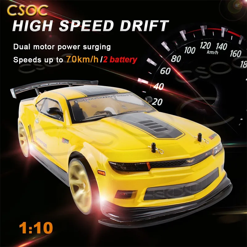 CSOC 45 km/h 1:10 High Speed RC Drift Racing Cars Remote Control Toys Vehicle for Boys Big Off-road 4WD LED Headlight Dropship | Игрушки и