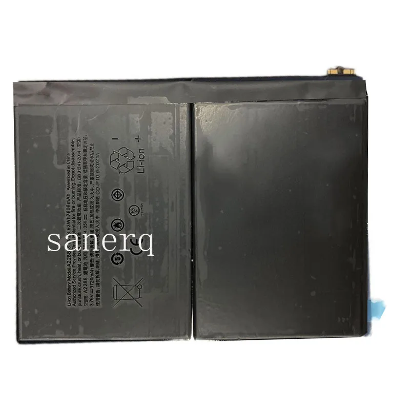 Bateria Nova 7606mah A2288 para Ipad ar Air4 ar 4rd ar 4rd Quatro Baterias Tablet Bateria e energia extra p/ tablet