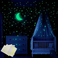 338pcs luminous star moon wallpaper kids rooms ceiling wall decor fluorescence stickers for room decoration accessories