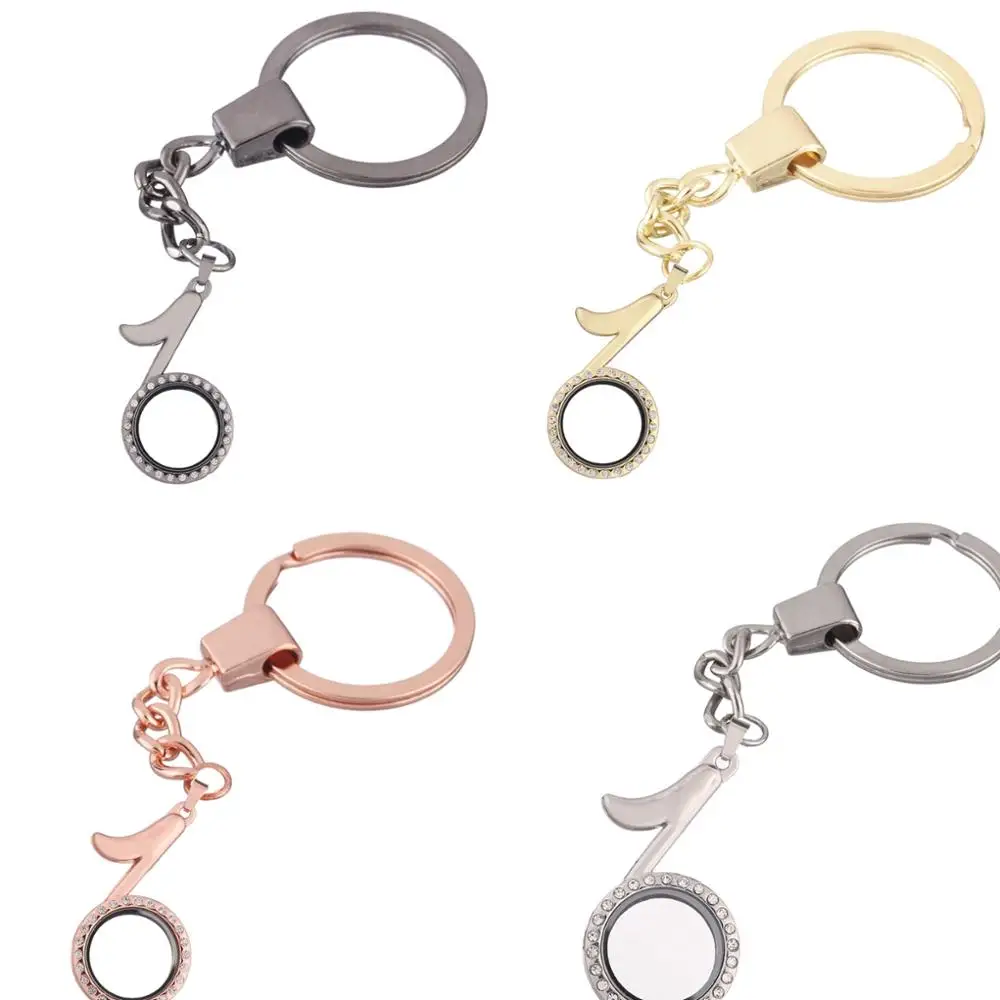 

10 шт./лот смешанные музыкальные ноты из сплава память живой стеклянный кулон брелок для ключей подходит для плавающего relicario Подвески Брело...