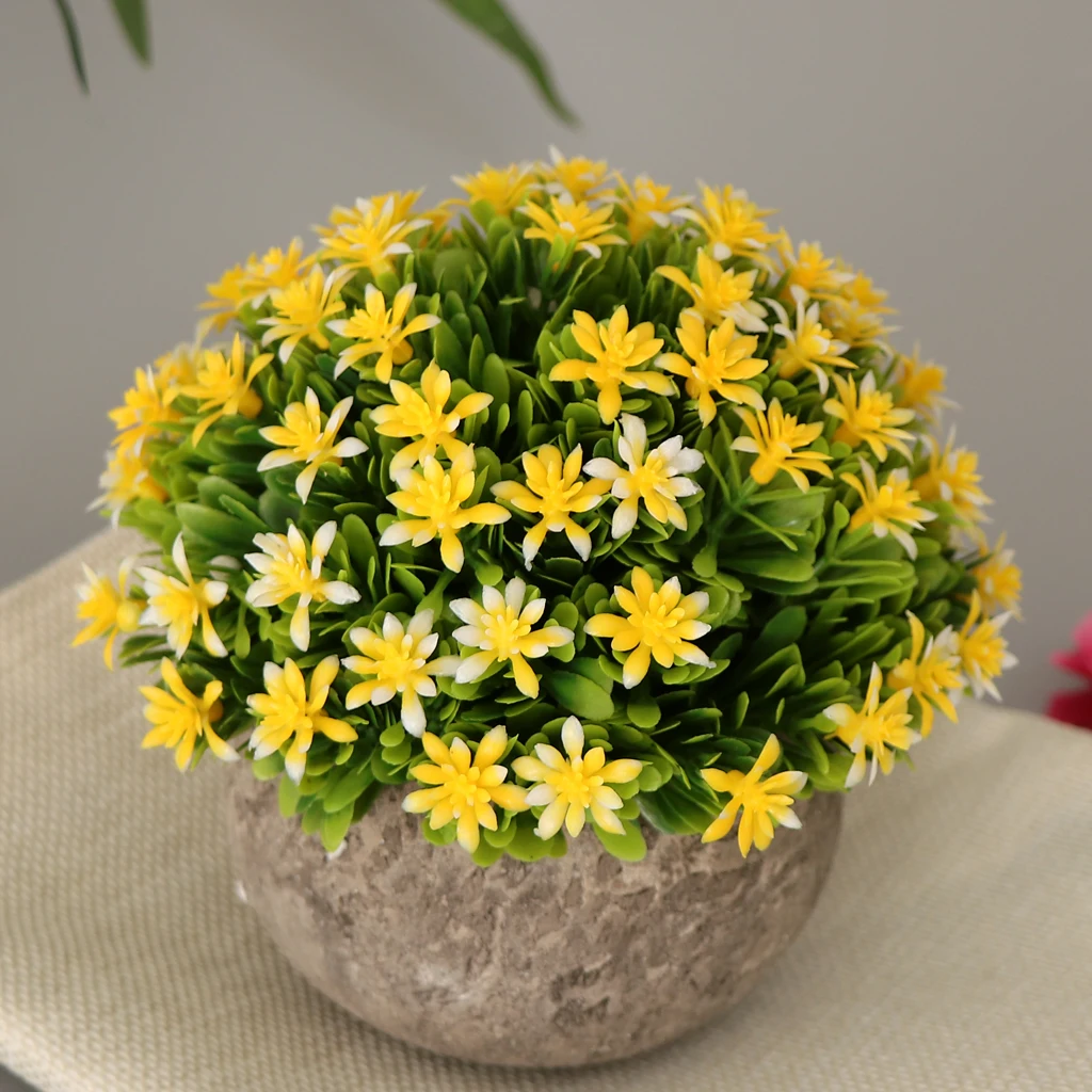 Hot Sales Artificial Shrubs Faux Plastic Fake Gypsophila Potted Flowers Indoor Outside Home Garden Office Wedding Decor | Дом и сад