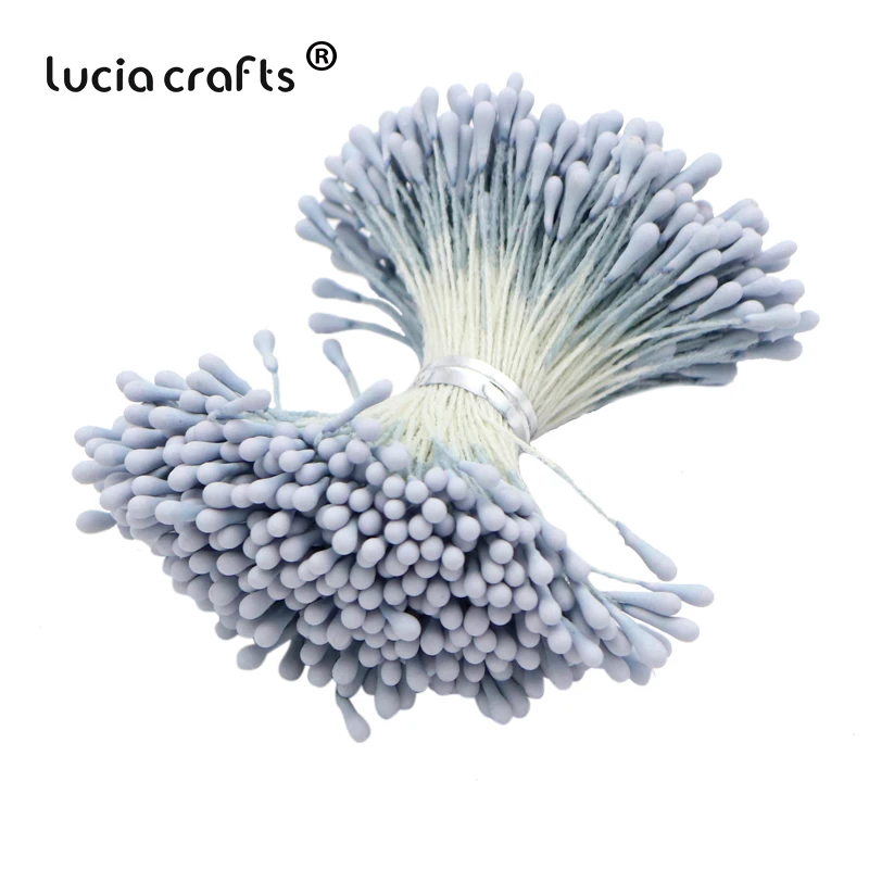 C23 Gray blue 420pcs 1 мм многоцветные искусственные тычинки, цветы для рукоделия, ручной работы, искусственный венок для свадебной вечеринки, домашний декор, аксессуары D0401 - Цвет: C23 Gray blue 420pcs