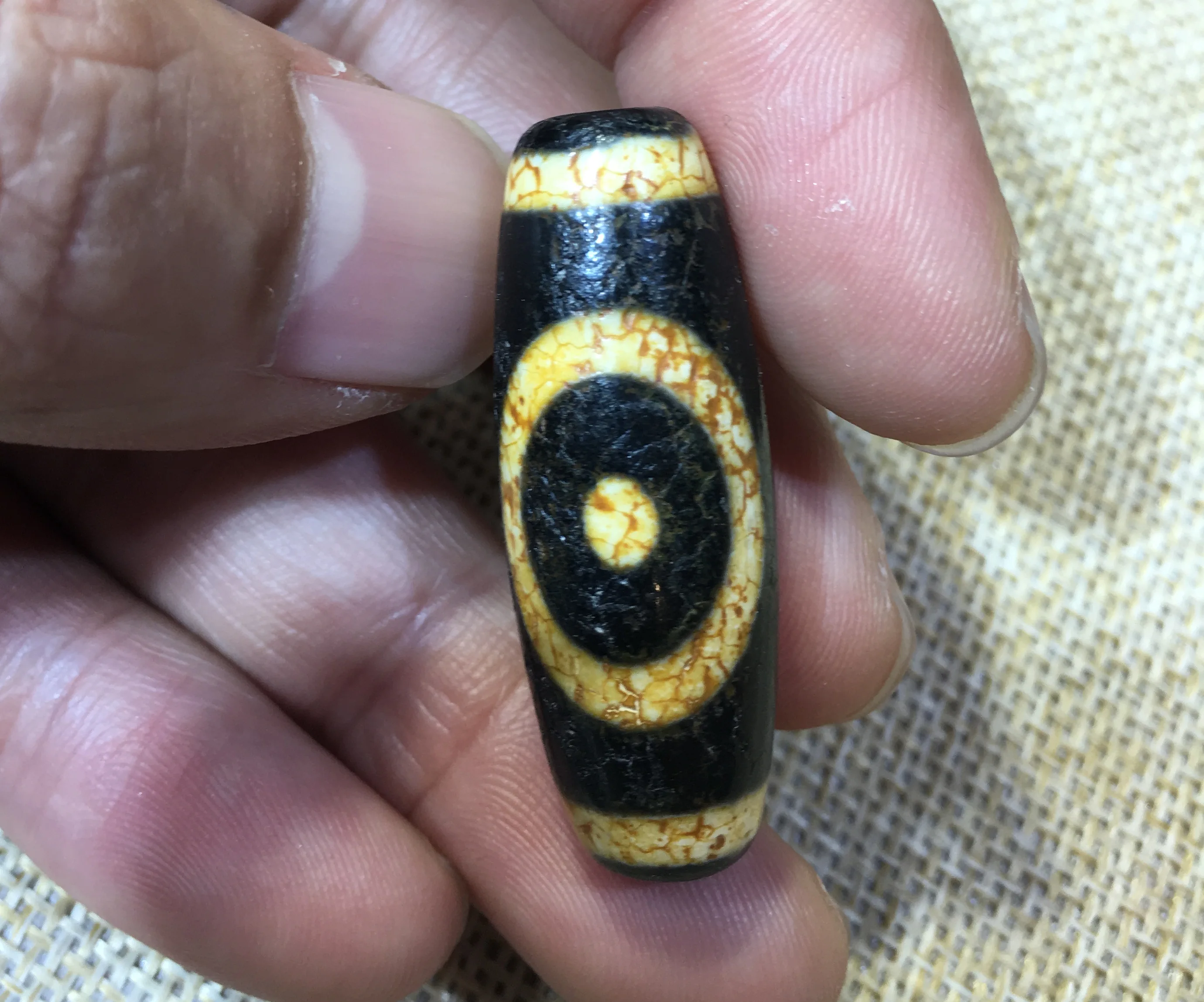 Rare Magic Tibetan Old Agate DRAGON VEIN Heaven&ampearth Totem dZi Bead | Украшения и аксессуары
