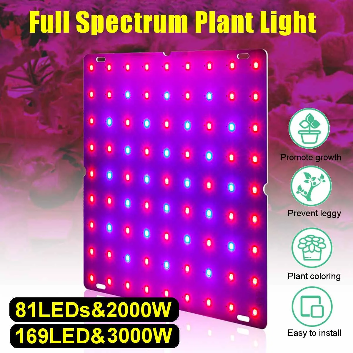 

LED Grow Light 3000W Phytolamp For Plants Quantum Board Growth Lighting Full Spectrum Hydroponics Plant Lamp Plant UK/US/EU/AU