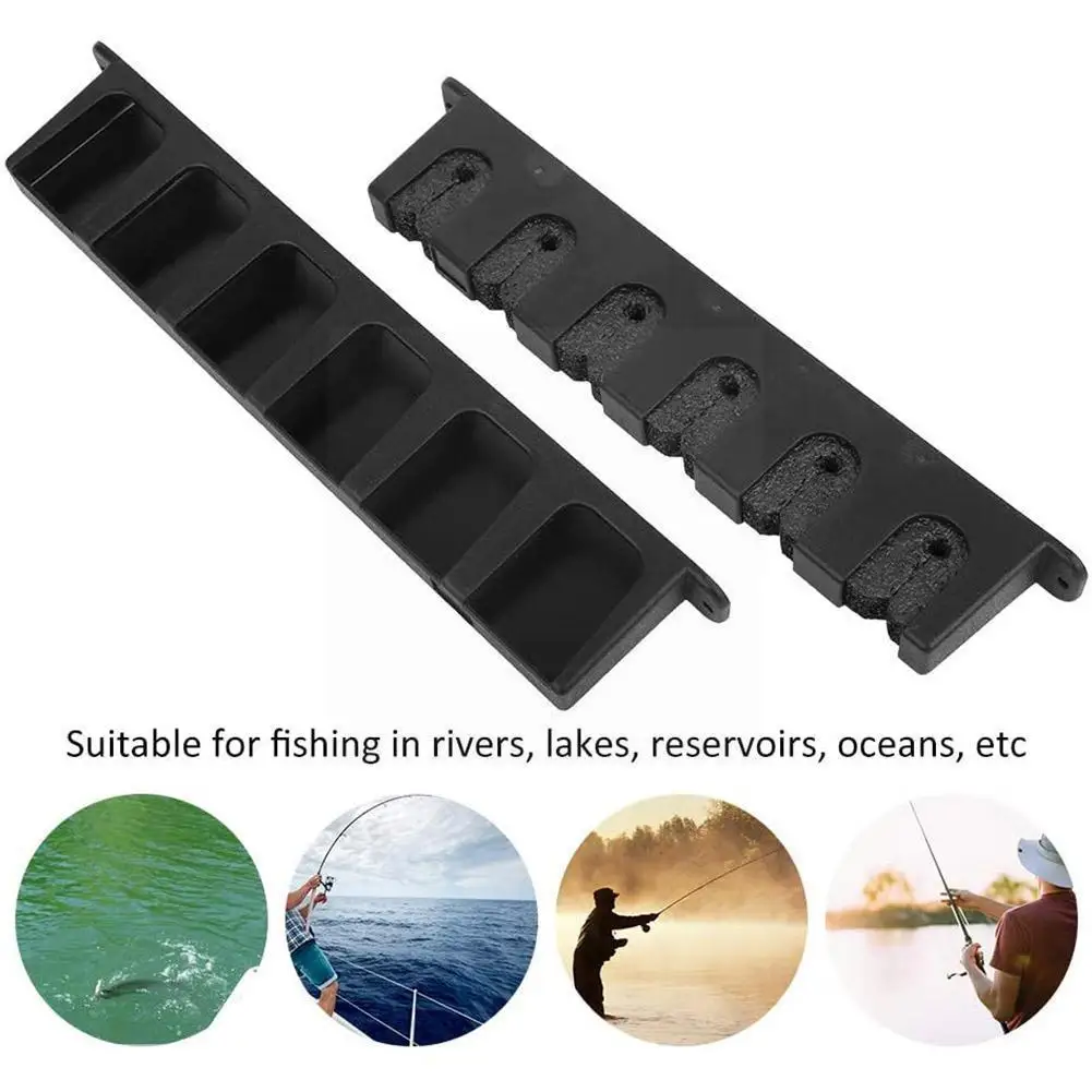 

Fishing Rod Holder Vertical 6-rod Rack Fishing Pole Holder Rod Holders Wall Mount Modular For Garage H6a7