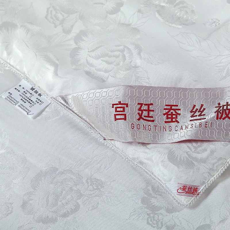 free shipping 100% silk comforter/blanket/quilt/duvet for summer&ampwinter king queen twin size handmade bedding white/pink color | Дом и сад