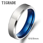 Титановое кольцо Tigarde 100% для мужчин, 46810 мм, серебристого цвета, классическое свадебное обручальное ювелирное изделие, обручальное кольцо для женщин и мужчин, кольца для пар