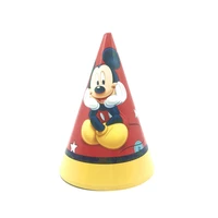 6pcslot disney red mickey mouse cartoon disposable paper hat kids baby shower favor birthday party decorations supplies caps