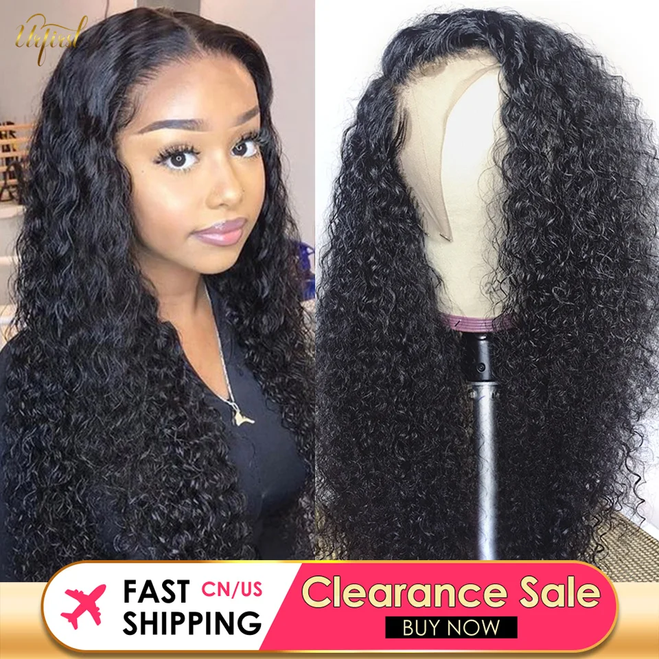 Urfirst Water Wave Lace Front Wig 13x4 Brazilian Transparent Lace Frontal Human Hair Wigs For Black Women Remy 5x5 Closure Wig