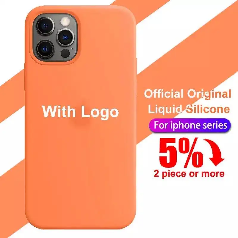 Официальный силиконовый чехол с логотипом для iphone 11 12 Pro max xs xr SE 2020 телефона apple Mini