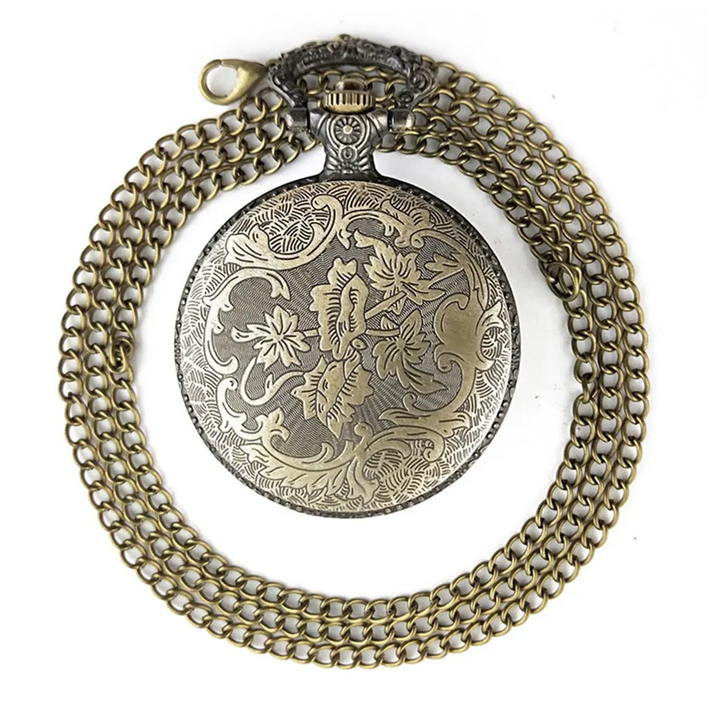 Vintage Bat Charm Fashion Men Women Quartz Pocket Watch Unisex Necklace Pendant Watches with Chain Best Gifts | Наручные часы