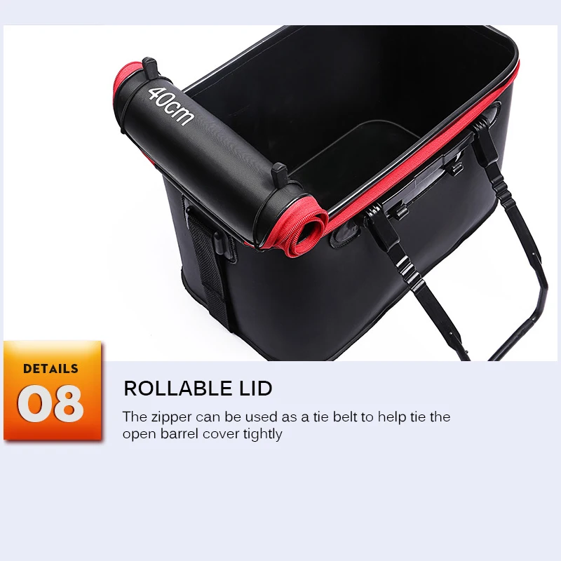 Портативное ведро для рыбалки на молнии сумка хранения открытом воздухе большая