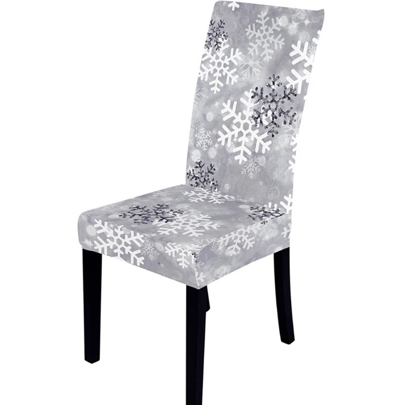 

Christmas Dining Chair Protector Slipcover Stretch Removable Seat Back Cover H05E