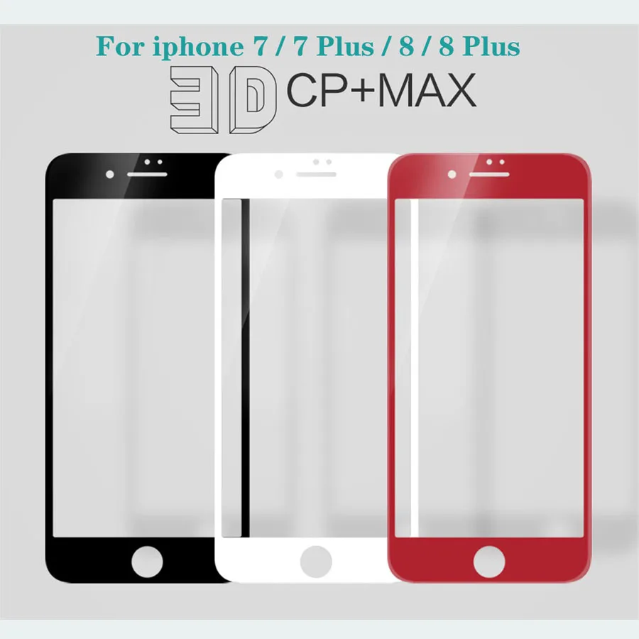Для iPhone 7 8 7+ 8+ Plus закаленное стекло против взрыва 9H Nillkin 3D CP+ Max полное покрытие Защитная пленка для экрана для iPhone8