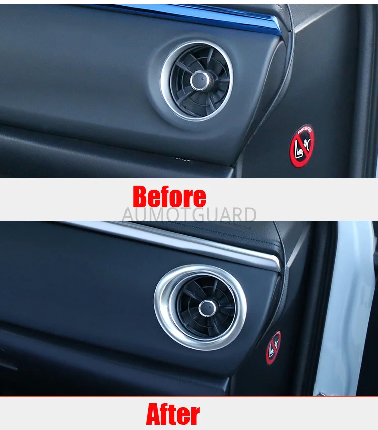 Аксессуары для приборной панели из нержавеющей стали 2 шт. левая и правая