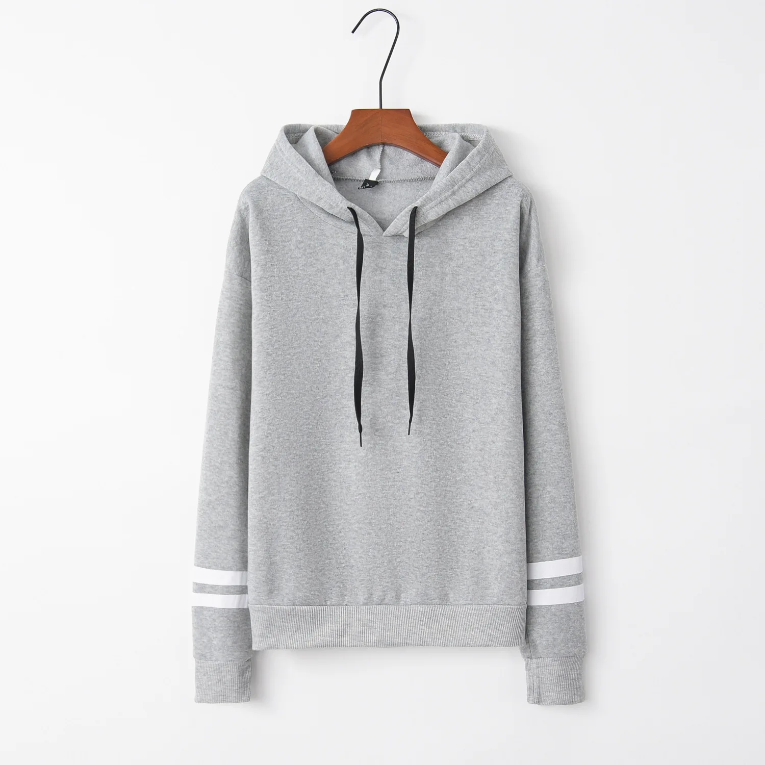 

Double ring solid 2020 New Design Hot Sale Hoodies Sweatshirts Women Casual Kawaii Harajuku Sweat Girls European Tops Korean