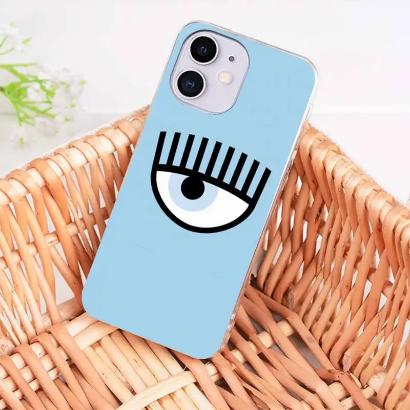 

Hot Chiara Ferragni Eyes Phone Case coque fundas for iphone 12 11 PRO MAX X XS XR 5S 6S 7 8 PLUS SE 2020