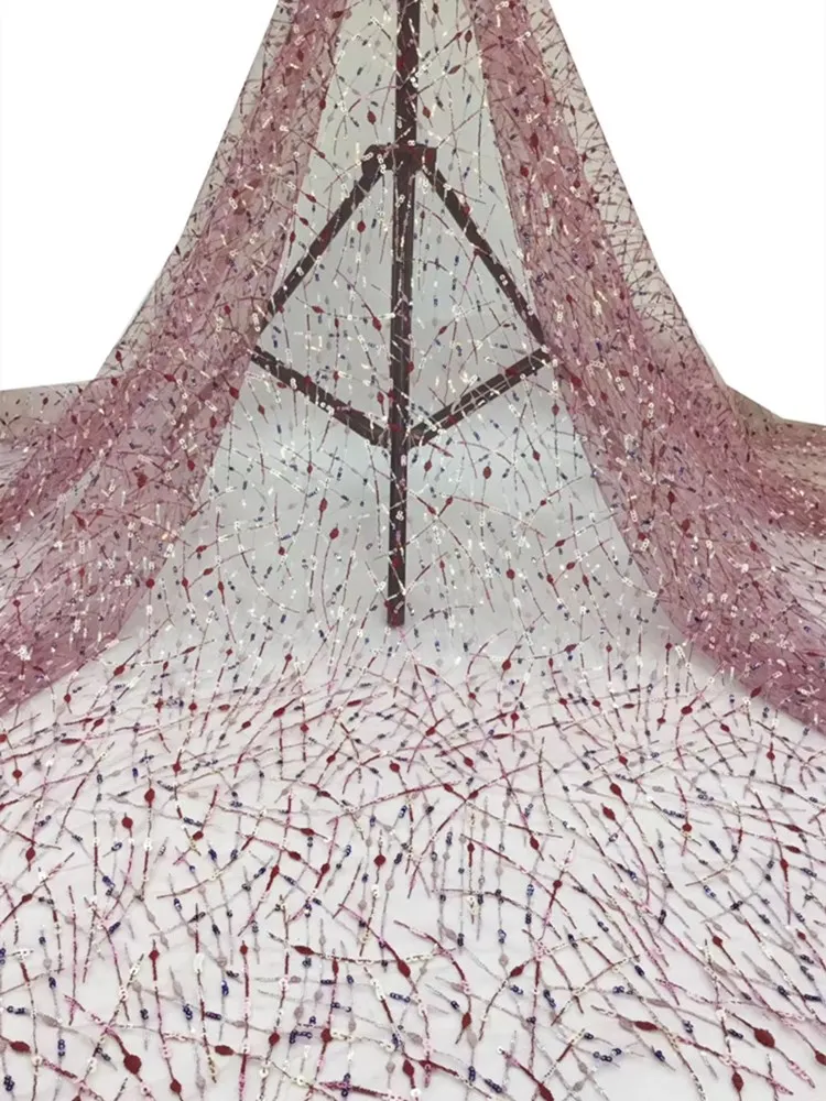 Высококачественное французское Тюлевое кружево свежая и Элегантная вышивка из