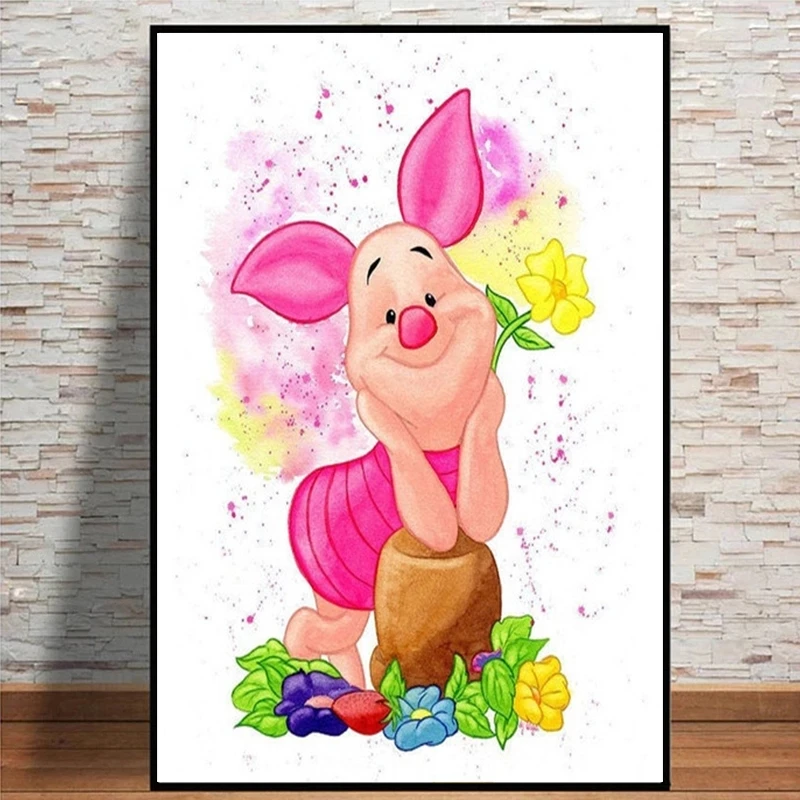 Disney Печать на холсте Современная Винни-Пух искусство стену картина для гостиной