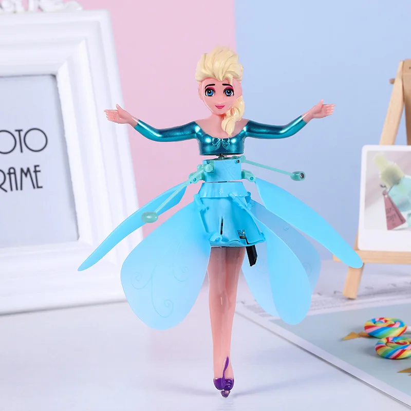

4 Styles Disney Frozen Princess Drone Helicopter Aircraft Ball Flying Toys Ball Shinning LED Lighting Fly Helicopter Kids Toys