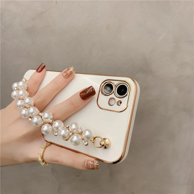 Goddess metal Chain bracelet plating case For iphone