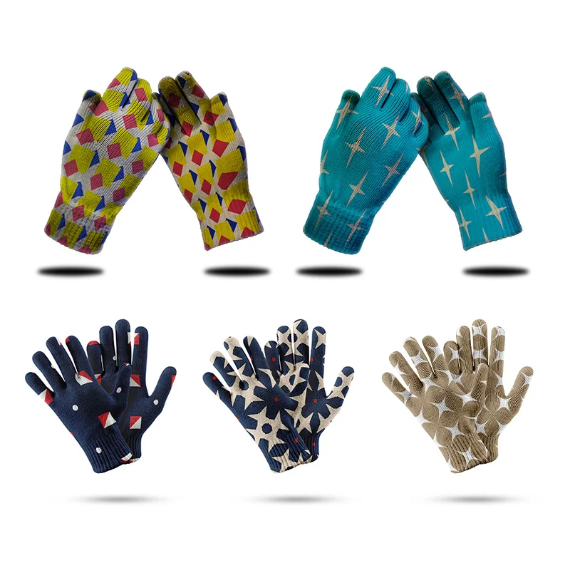 

Fashion 3d Printed Square Mittens For Women Men Funny Winter Riding Outdoor Garden Work Gloves High Quality Warm Winter Gloves