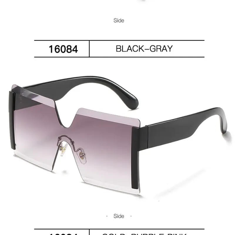 

2021 Brand Square Sunglasses Woman Oversized Black Style Shades For Women Big Frame Fashion Sunglasses Men UV400 Glasses