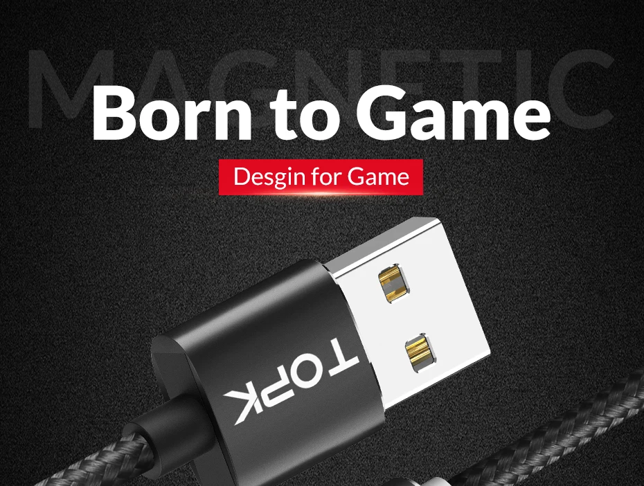 TOPK Магнитный usb кабель для зарядки Micro USB кабель для iPhone samsung huawei usb type C Магнитный зарядный кабель кабели для мобильных телефонов