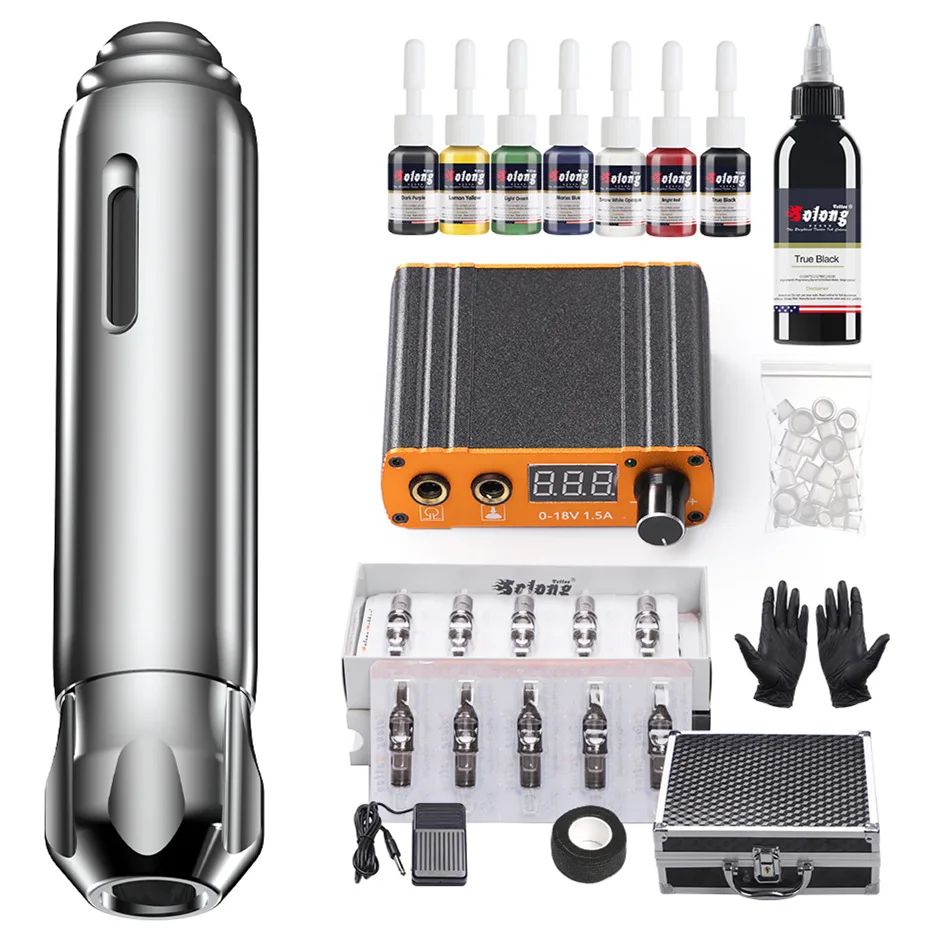 

Tattoo machine set professional tattoo machine Xia'an tattoo pen set full set of tattoo equipment tattoo supplies tattoo gun