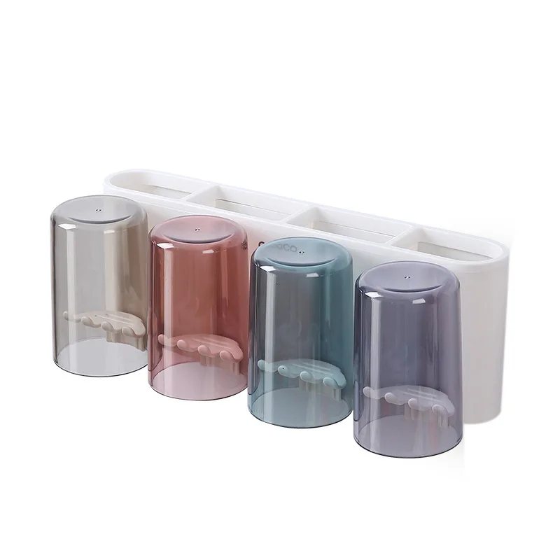 

Toothbrush holder automatic toothpaste squeezer dispenser transparent cup toothbrush rack bathroom storage rack accessories
