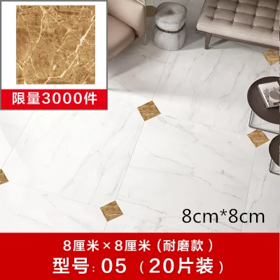 Wear-resistant 20 шт., водонепроницаемые 3D наклейки для пола, ПВХ, самоклеющиеся клейкие плитки, художественные диагональные керамические наклейки на стену для гостиной, кухни, домашнего декора - Цвет: Wear-resistant