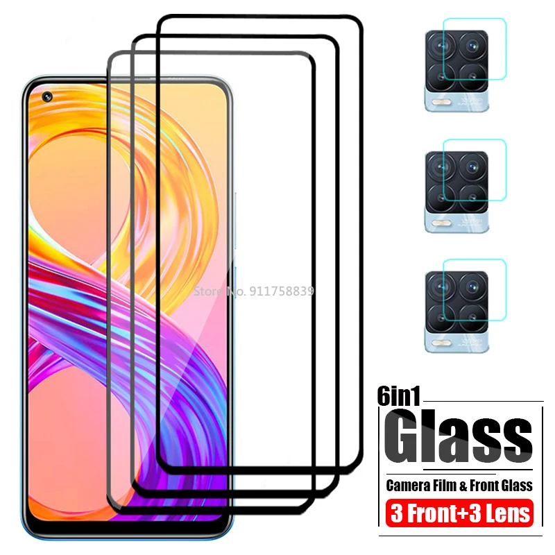 

Screen Protector Glass For Oppo Realme 8 Pro 7 7i X7 Tempered Glass On Realme 6i 6 Camera Protective Front Film Realmi 7Pro 8Pro