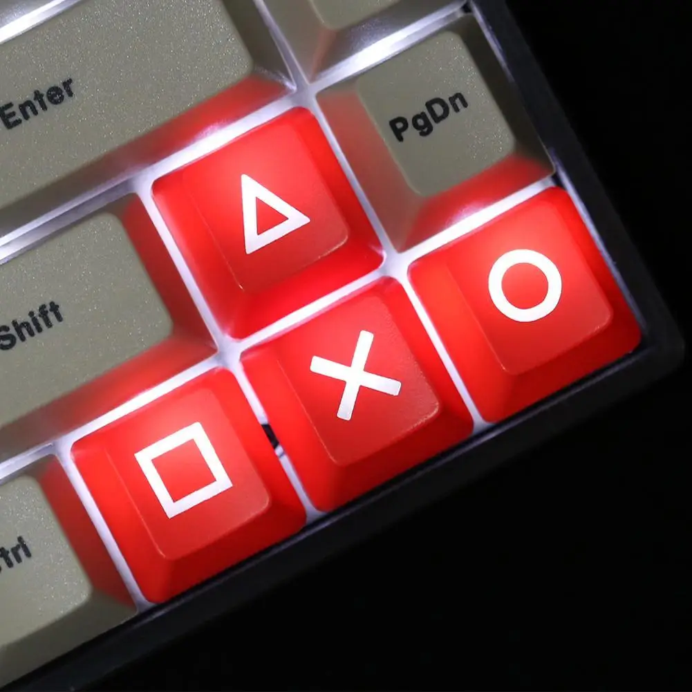 

Red Love Heart Pattern Mechanical Keyboard ABS Direction Keys Up, Down, Left And Right Personalized Light-transmitting Keycap