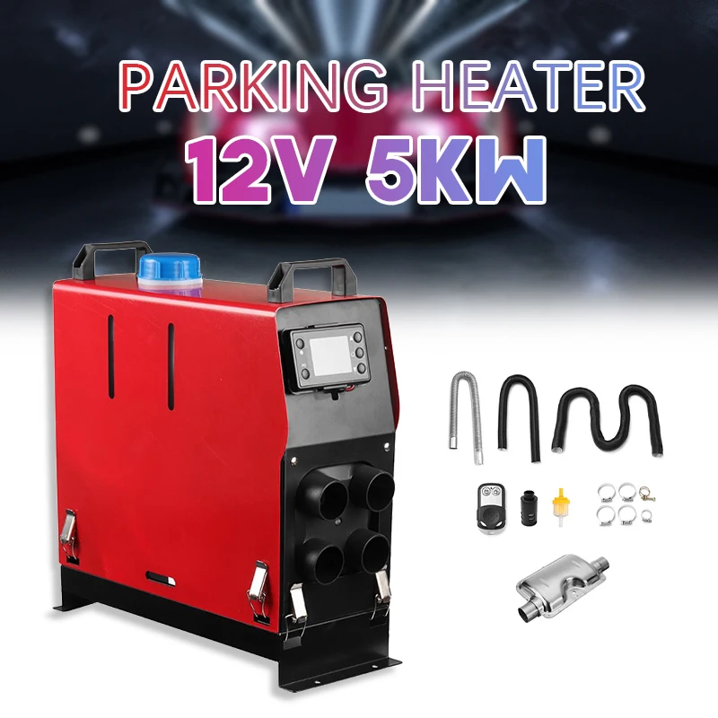 

All In One Air diesels Heater 5KW Adjustable 12V One Hole Car Heater For Trucks Motor-Homes Boats Bus +LCD key Switch+Remote