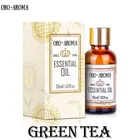 Известный бренд oroaroma, натуральное эфирное масло зеленого чая для похудения, защита от неприятного дыхания, освежающее масло зеленого чая