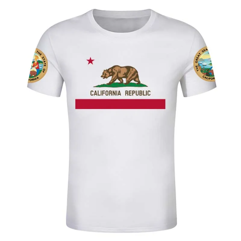 _ Мужская футболка под заказ с мультяшным медведем Лос-Анджелесом Сакраменто