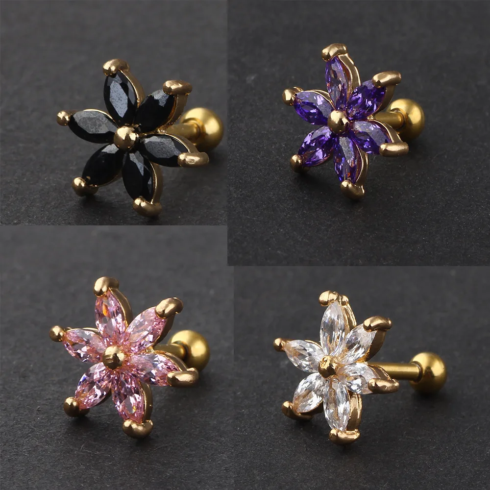 1 шт золотые серебряные хирургические серьги из нержавеющей стали Надеваемые На