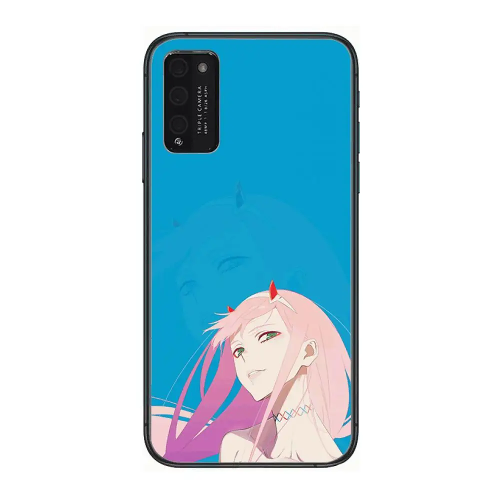 

Zero Two 02 anime style Clear Phone Case For Huawei Honor 10 20 30 9 X Pro Lite V 5G RU Black Etui Coque Hoesjes Comic Fashion