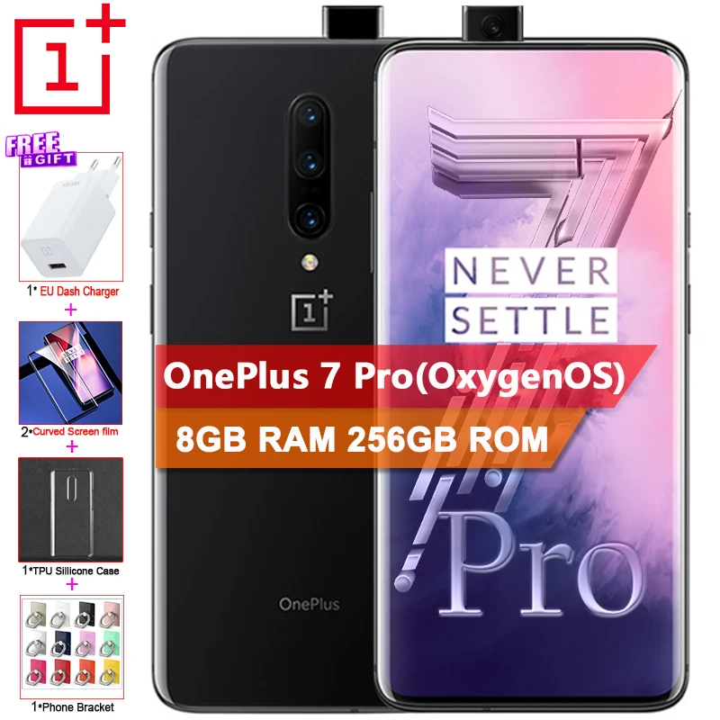 Новый мобильный телефон Oneplus 7 Pro 8 ГБ 256 6 67 &quot 90 ГГц 2 K Snapdragon 855 48 МП 4000 мАч 30