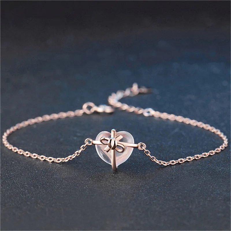 

Fashion Bracelet Gift Heart Jewellery Rose Gold Bangle Womens Ladies Girls Gift