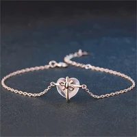 fashion bracelet gift heart jewellery rose gold bangle womens ladies girls gift