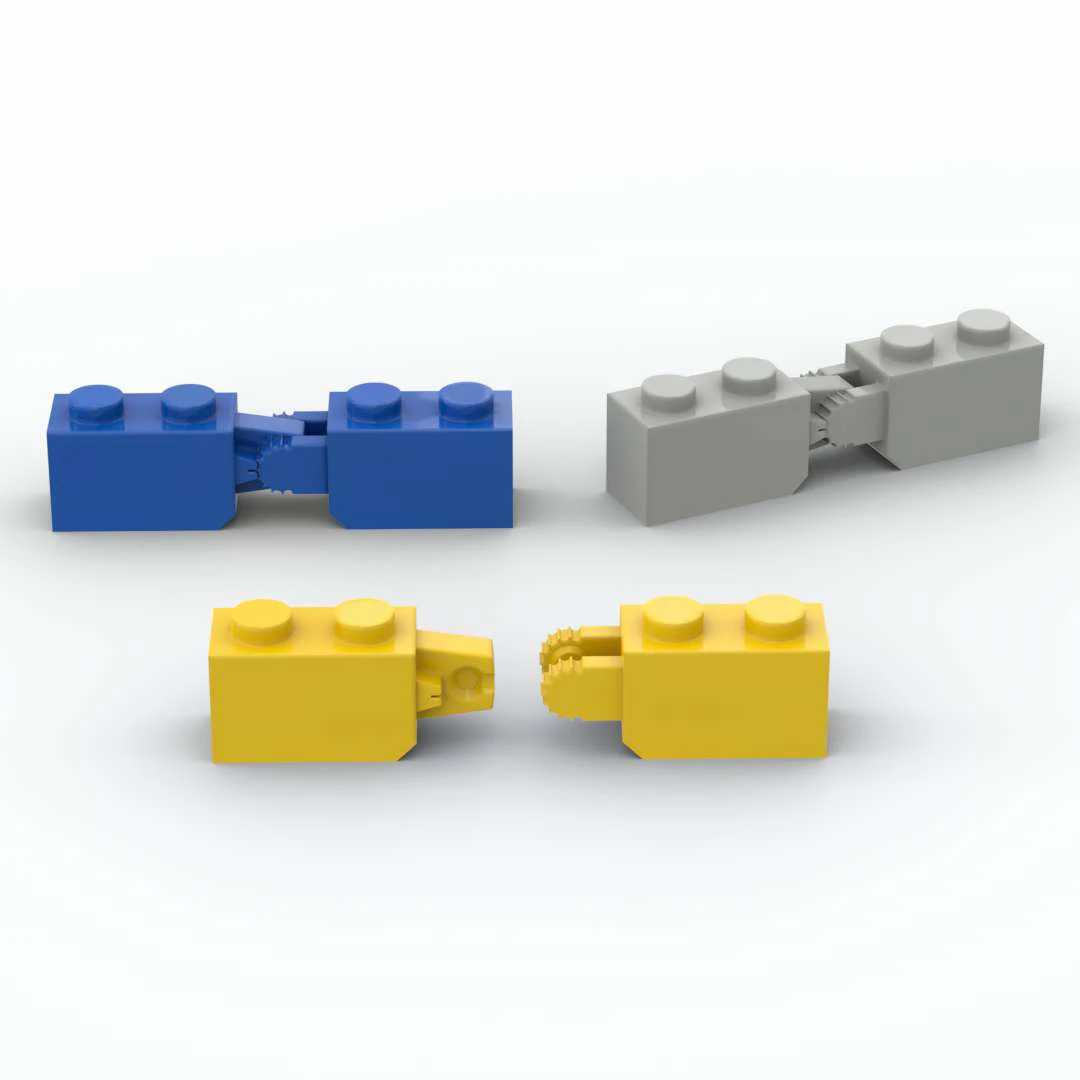 

10set Building Block 2in1 Hinge Brick 1x2 left and right Assembles Particles Educational Creative Children Kids Toys Gift 30365