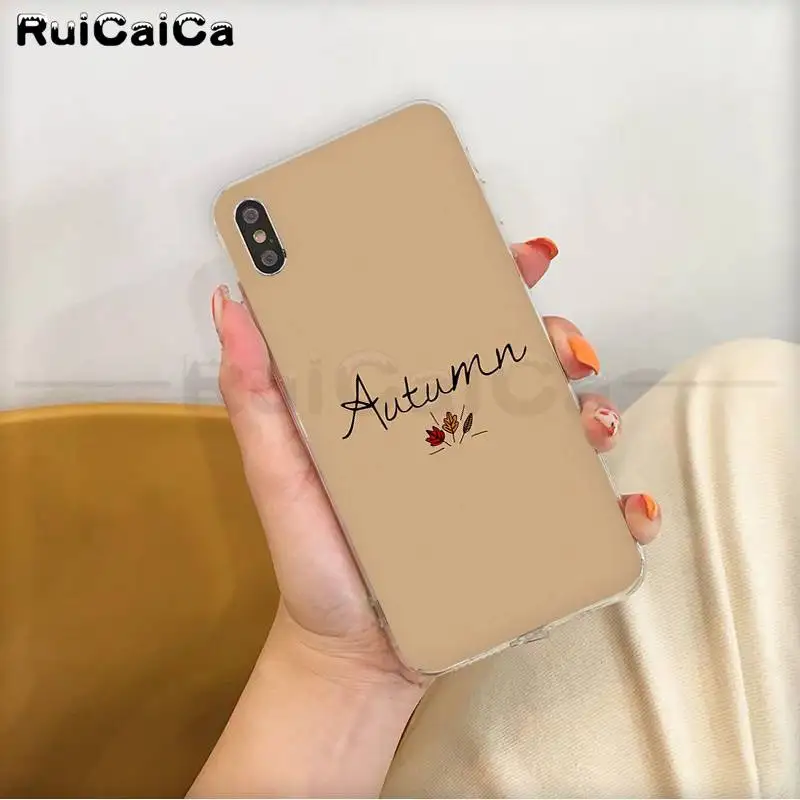 RuiCaiCa Прозрачный чехол для телефона с изображением тыквы счастливой осени iPhone 11 pro
