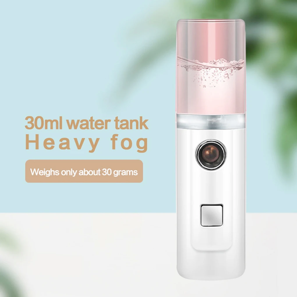 Портативный мини-отпариватель для лица увлажнитель 30 мл зарядка по USB