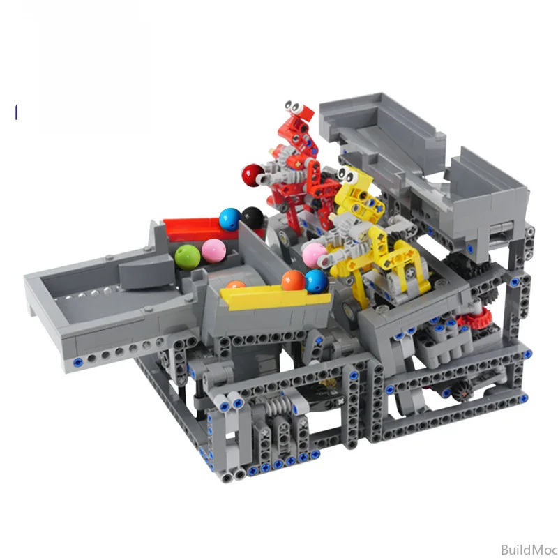 

MOC Christmas Gift DIY Creative Fun Mechanical Ball Grabbing Assembly Line Robot Building Blocks Toy