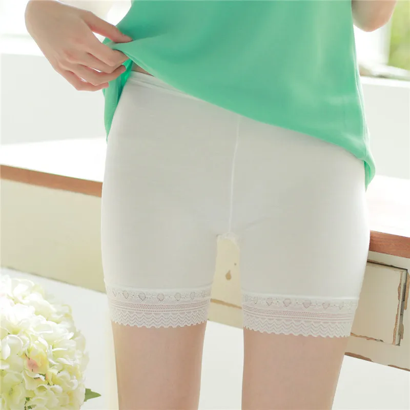 Женские Защитные шорты больших размеров эластичные удобные с кружевом не