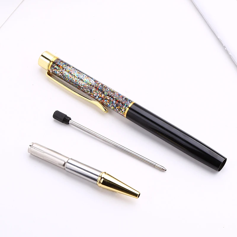 Новинка роскошная металлическая шариковая ручка вращающаяся масляная Золотая