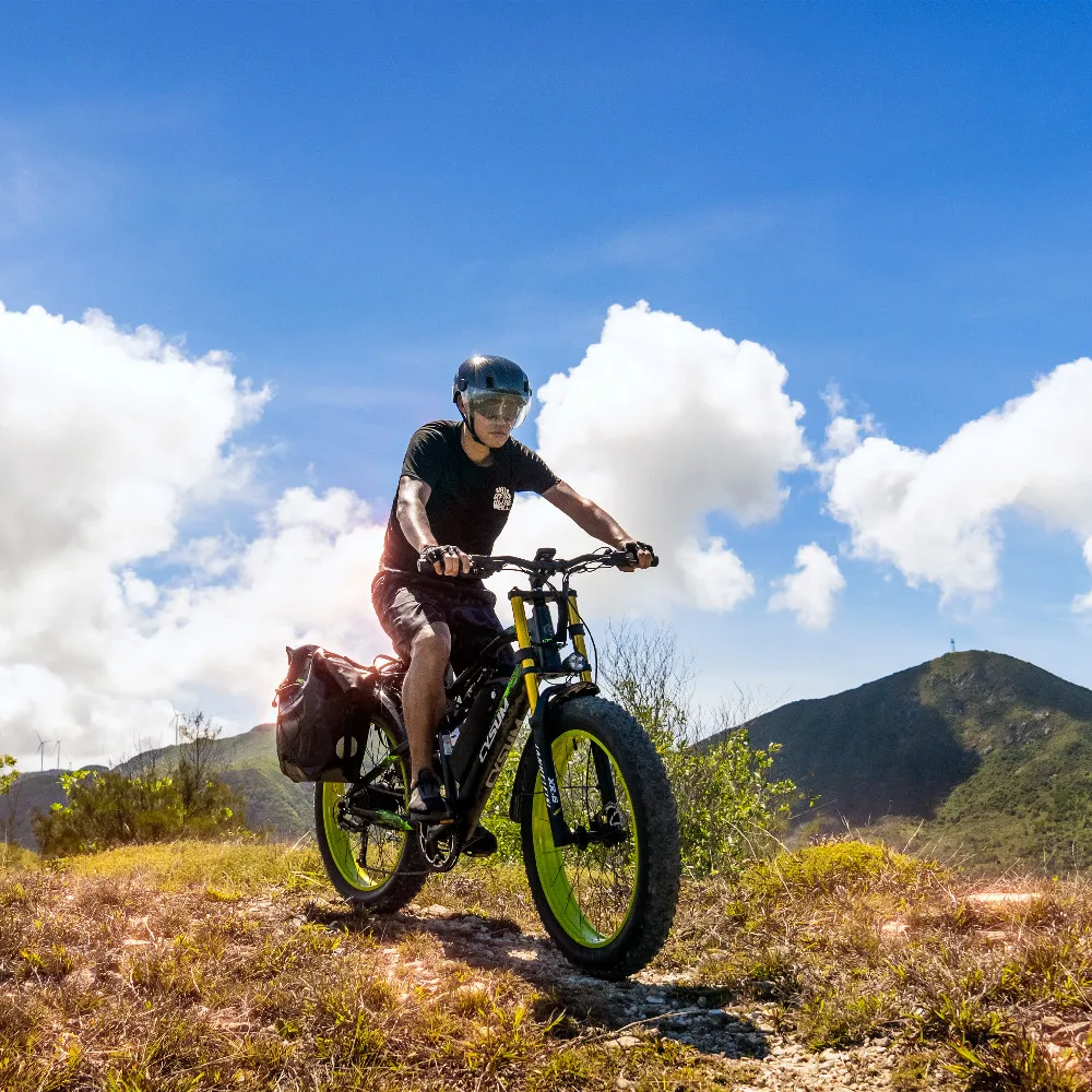 Verkauf CYSUM M900 Elektrische Fahrrad Fett Reifen Elektrische Mountainbike 48V 17AH 1000W EBike Strand Cruiser 9-geschwindigkeit Hydraulische Scheiben Bremse