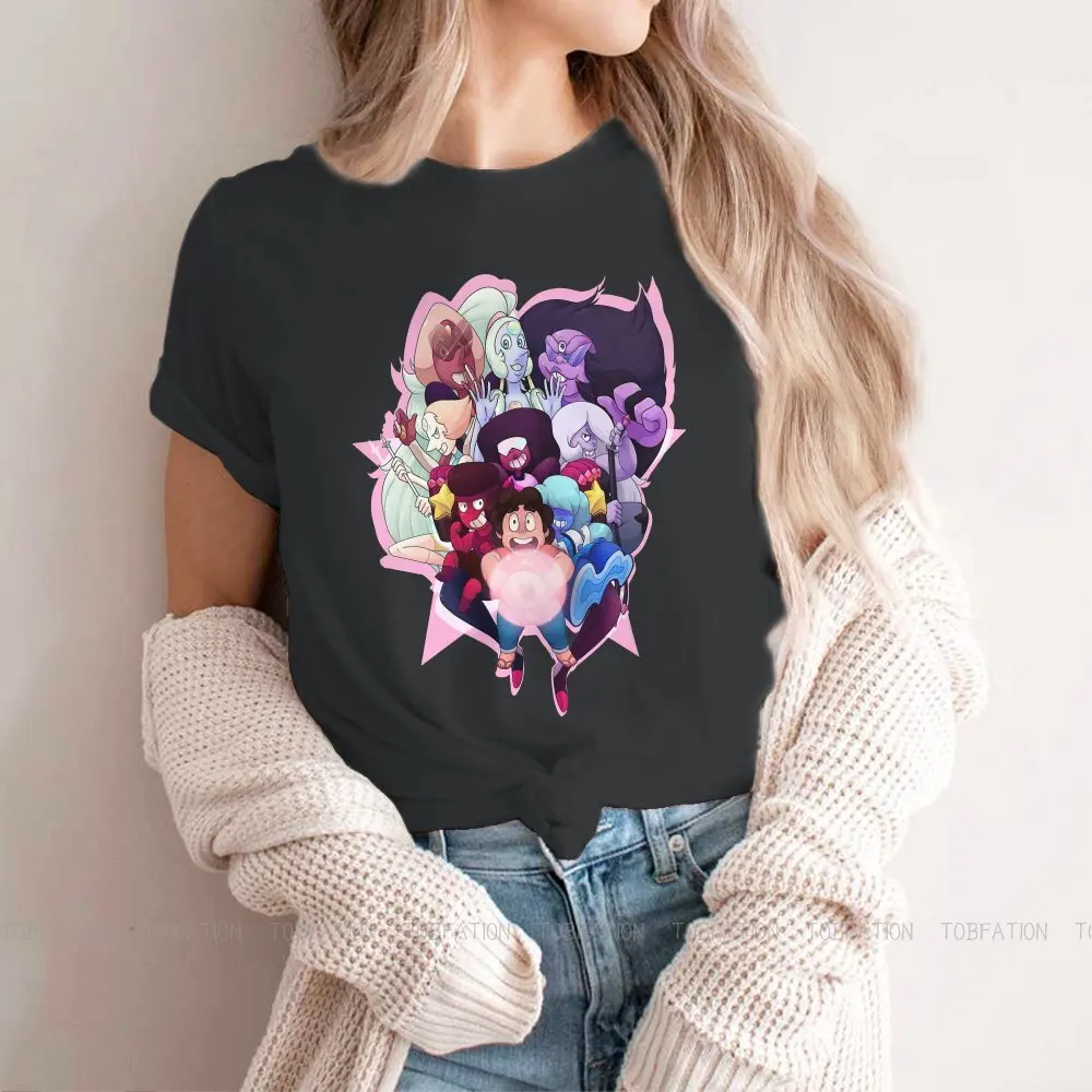 I'm a Crystal Gem Too O Neck TShirt Steven Universe Animation Science Fiction Fabric Basic T Shirt Woman's  Oversized Big Sale