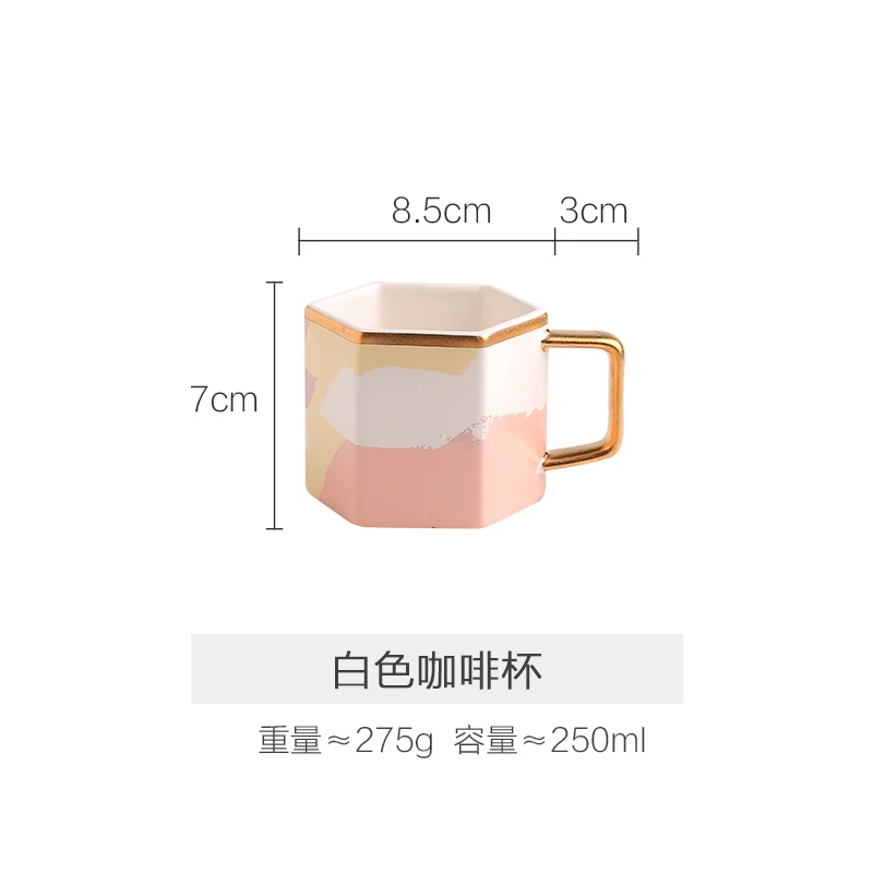 

European Style Small Luxury Ceramic Home Afternoon Tea Cup Heart Shaped Cup Reuseable Coffee Cup Kubek Do Kawy Household Eg50bd